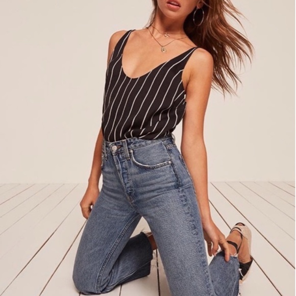 Reformation Tops - Reformation striped scoop neck tank